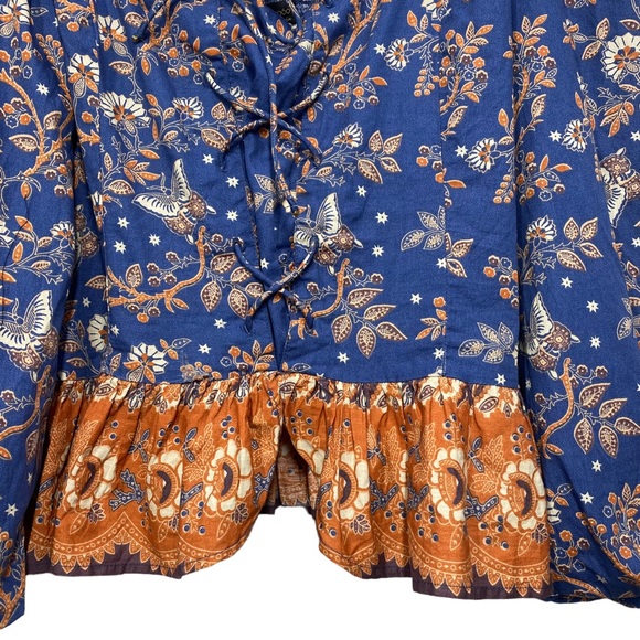 House of Harlow 1960 Floral Lace Up Puff sleeve Blouse - Picture 5 of 15